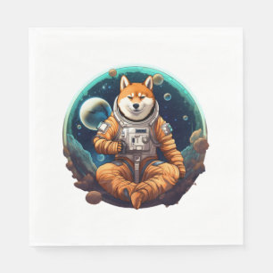 Servilleta De Papel Shiba En El Espacio Astronauta Shiba 8
