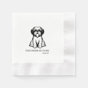 Servilleta De Papel Shih Tzu Cocktail Napkin