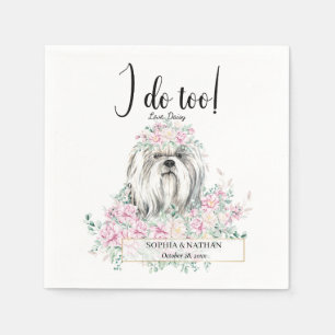 Servilleta De Papel Shih Tzu Dog Boda Cocktail Napkins