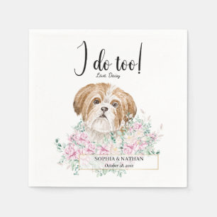 Servilleta De Papel Shih Tzu Dog Boda Cocktail Napkins