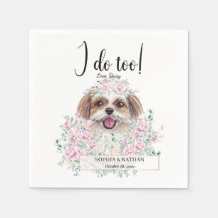 Servilleta De Papel Shih Tzu Dog Boda Cocktail Napkins