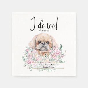 Servilleta De Papel Shih Tzu Dog Boda Cocktail Napkins