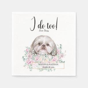 Servilleta De Papel Shih Tzu Dog Boda Cocktail Napkins