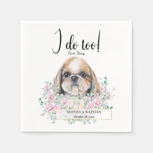 Servilleta De Papel Shih Tzu Dog Boda Cocktail Napkins