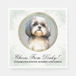 Servilleta De Papel Shih Tzu Perro Boda Napkins con Perros Foto