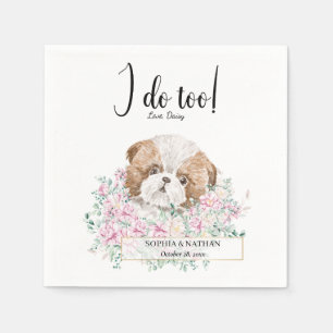 Servilleta De Papel Shih Tzu Puppy Dog Boda Cocktail Napkins
