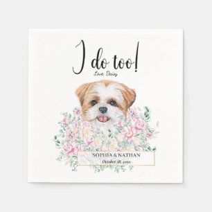 Servilleta De Papel Shih Tzu Puppy Dog Boda Cocktail Napkins