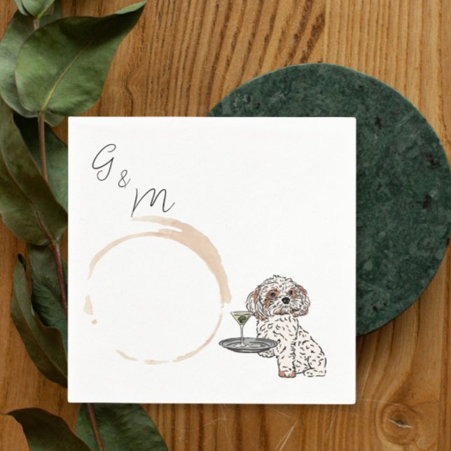 Servilleta De Papel Shih Tzu sosteniendo un cóctel martini (Subido por el creador)