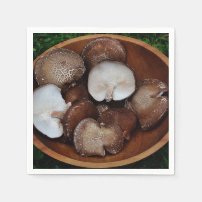 Servilleta De Papel Shiitake Mushroom Paper Napkin (Anverso)