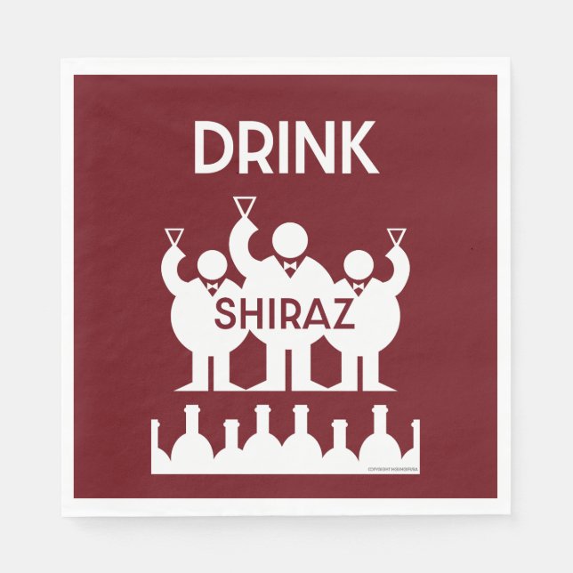 Servilleta De Papel Shiraz Wine Drinkers (Anverso)