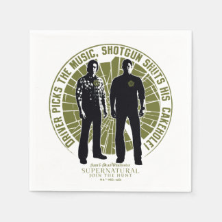 Servilleta De Papel "Shotgun" del supernatural Winchester Brothers