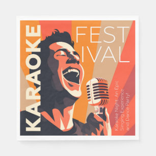 Servilleta De Papel Show de Karaoke fiesta