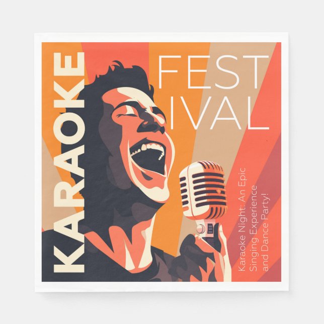 Servilleta De Papel Show de Karaoke fiesta (Anverso)