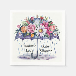Servilleta De Papel Showered con Baby Shower de flores