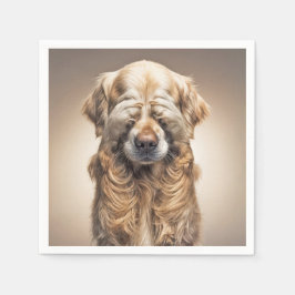 Servilleta De Papel Shy Golden Retriever