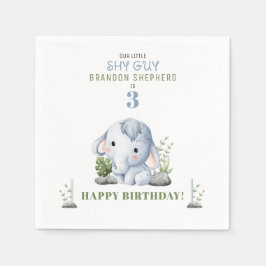 Servilleta De Papel Shy Guy Birthday Party Napkins