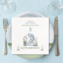 Shy Guy Birthday Party Napkins