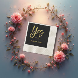 Servilleta De Papel Sí, hacemos boda de oro negro