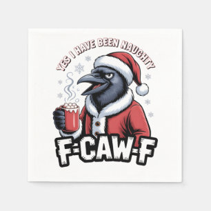 Servilleta De Papel Sí, he sido travieso F-Caw-F Divertida Navidad