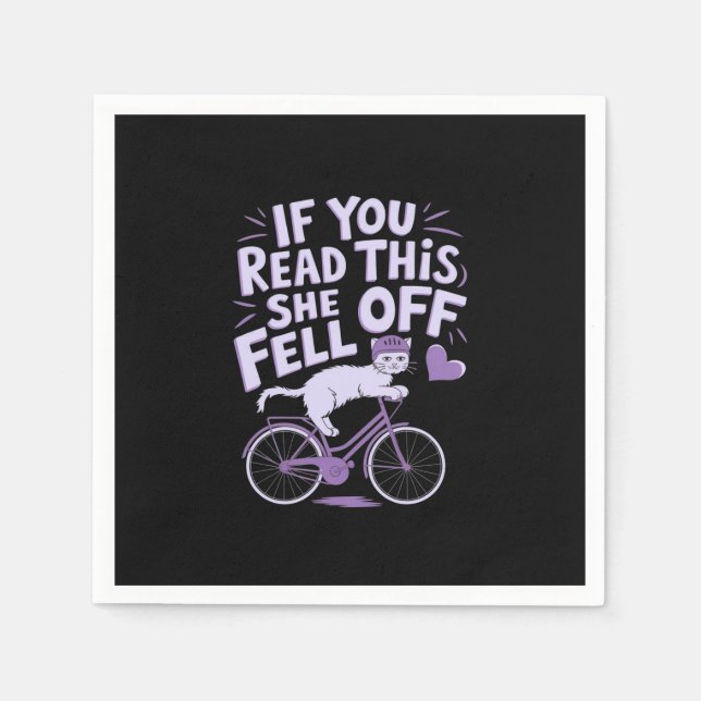 Servilleta De Papel Si Lees Esto, Se Cae: Humor De Biker Divertido (Anverso)