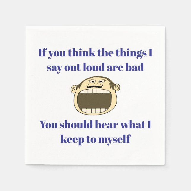 Servilleta De Papel Si lo dices en voz alta - Funny Cocktail Napkin (Anverso)