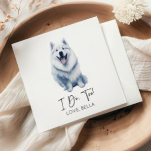 Servilleta De Papel ¡Sí, Quiero! Bodas de Mascotas Perro Samoyedo