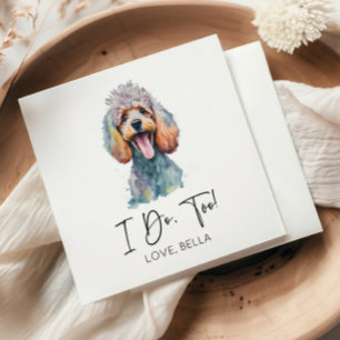 Servilleta De Papel ¡Sí, Quiero! Bodas de Perro Caniche Mascota