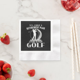 Servilleta De Papel Sí, tengo un plan de jubilación Golf Divertido Gol