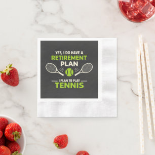 Servilleta De Papel Sí, tengo un plan de jubilación tenis