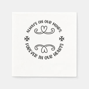 Servilleta De Papel Siempre en nuestras mentes, para siempre en nuestr
