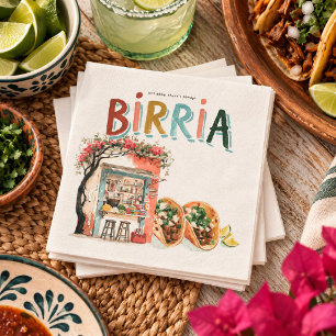 Servilleta De Papel ¡Siempre hay Birria Taquería Mexicana
