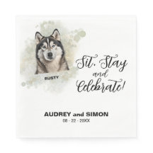 Siéntese, quédese y celebre Alasken Malamute Boda
