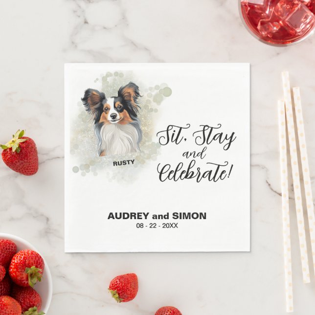 Servilleta De Papel Siéntese, quédese y celebre Boda dálmata (In situ)