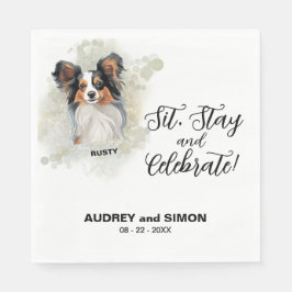 Servilleta De Papel Siéntese, quédese y celebre Boda dálmata