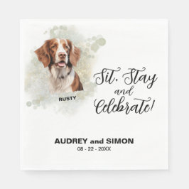 Servilleta De Papel Siéntese, quédese y celebre el Boda español de Bre