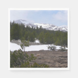 Servilleta De Papel Sierra Nevada y nieve en Yosemite