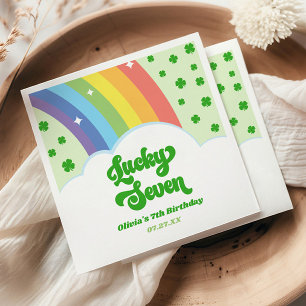 Servilleta De Papel Siete afortunados arcoiris se acercan a la Séptima