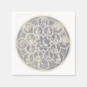 Servilleta De Papel Siete virtudes y Jesucristo