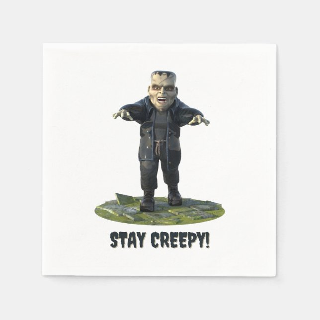 Servilleta De Papel ¡Sigan Sopesados! Monstruo de Frankenstein (Anverso)