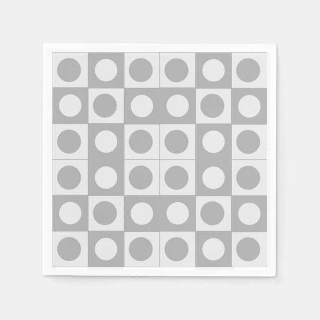 Servilleta De Papel Siglo Medio Resumen Patrón Geométrico Cumpleaños (Anverso)