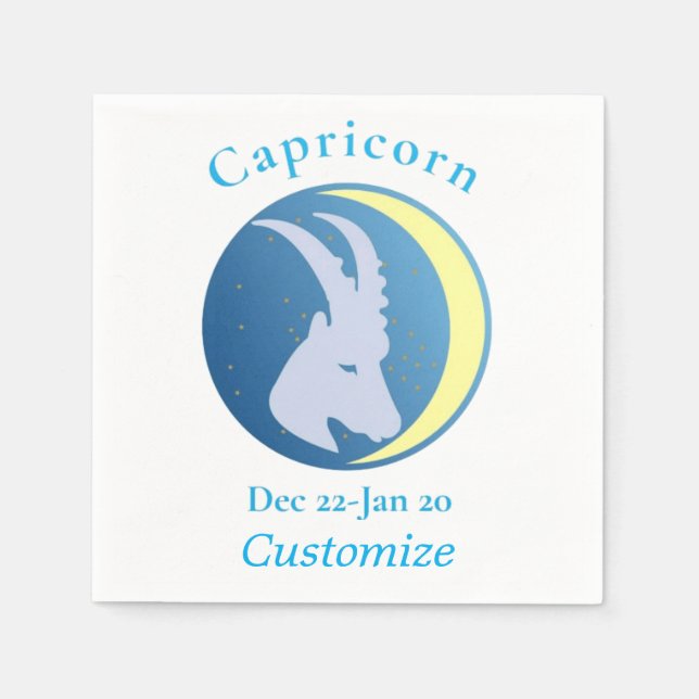 Servilleta De Papel Signo Capricornio Thunder_Cove (Anverso)