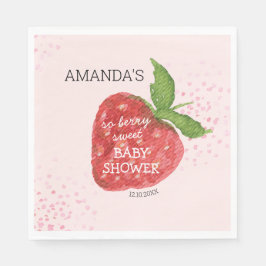 Servilleta De Papel Signo de bienvenida de Baby Shower Berry Sweet Str