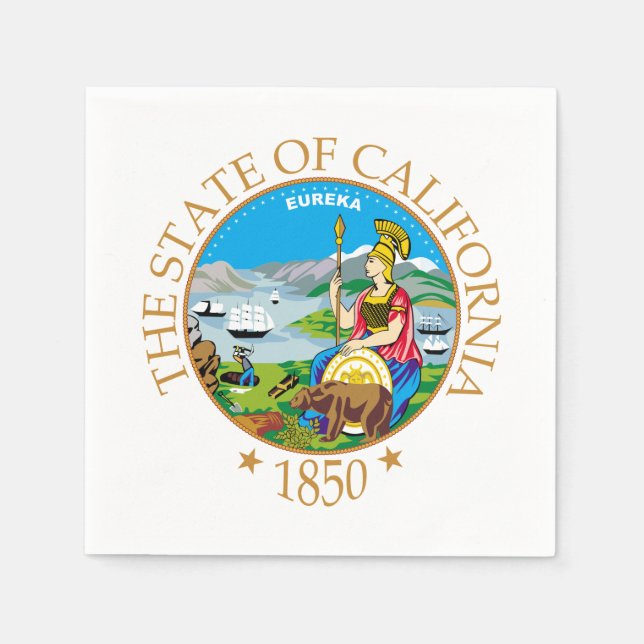 Servilleta De Papel Signo de California (Anverso)