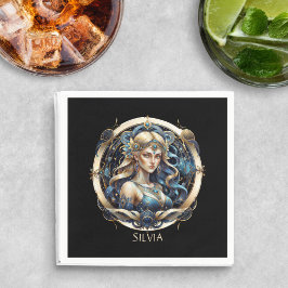 Servilleta De Papel Signo de estrella de guión de zodiaco de la Virgen