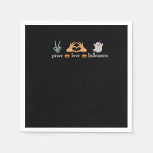 Servilleta De Papel Signo de paz de Halloween: Esbozo de las manos de