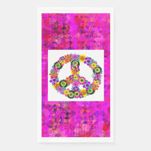 Servilleta De Papel Signo de Paz en Pétalos