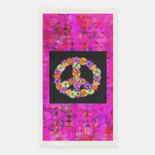 Servilleta De Papel Signo de Paz en Pétalos