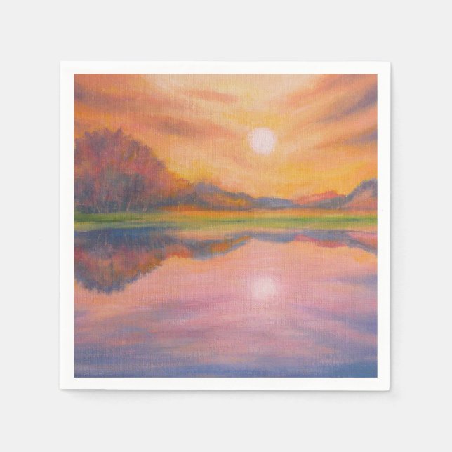 Servilleta De Papel Sigue el sol, sigue tus sueños (Anverso)