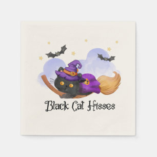 Servilleta De Papel Silbidos de gato negro