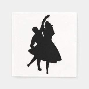 SERVILLETA DE PAPEL SILHOUETTE DANCERS